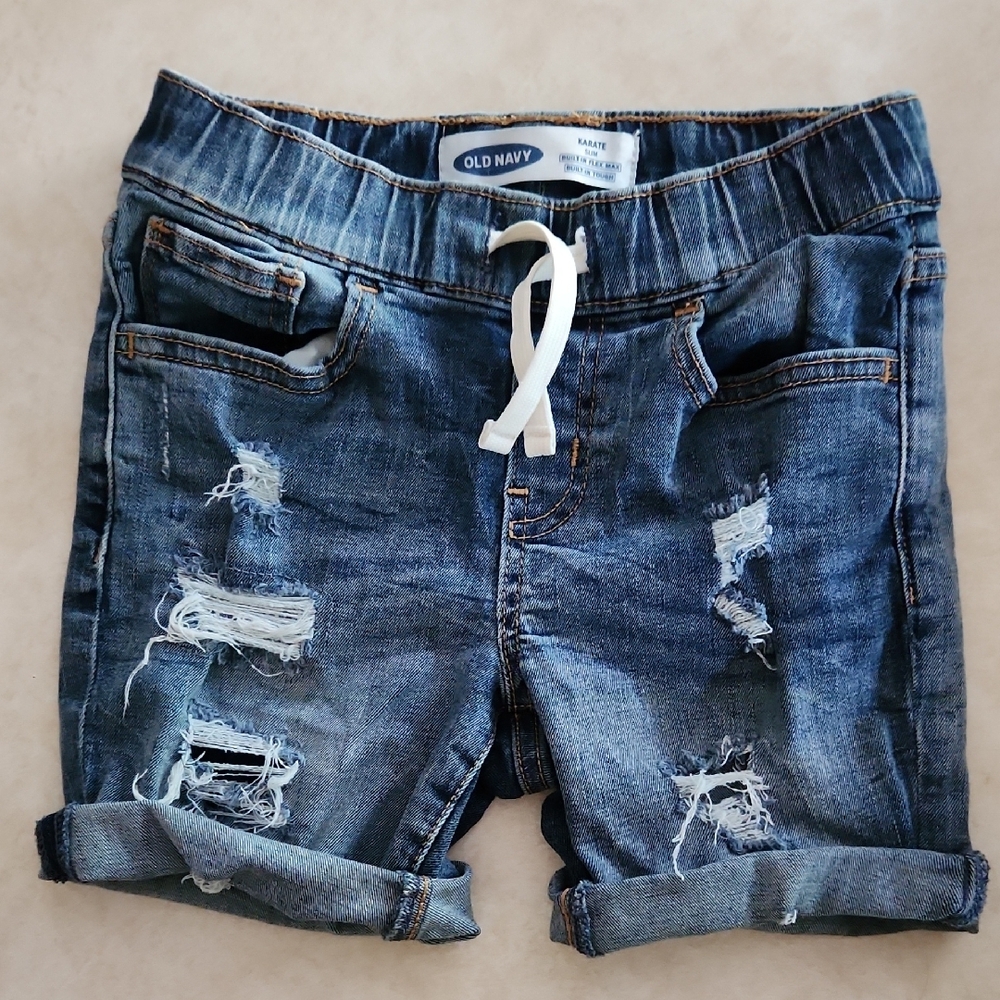 Old Navy Blue Distressed Shorts